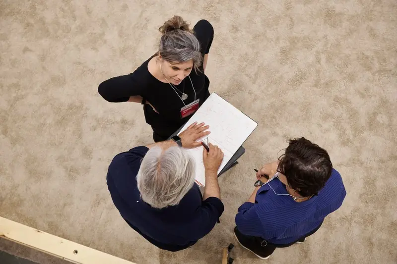 With two facilitators at once, in the middle of a session